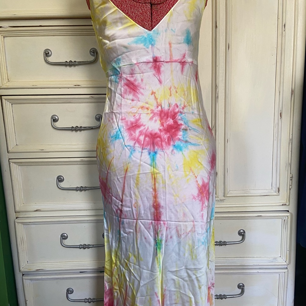 Dannijo colorful tiedye silk long dress